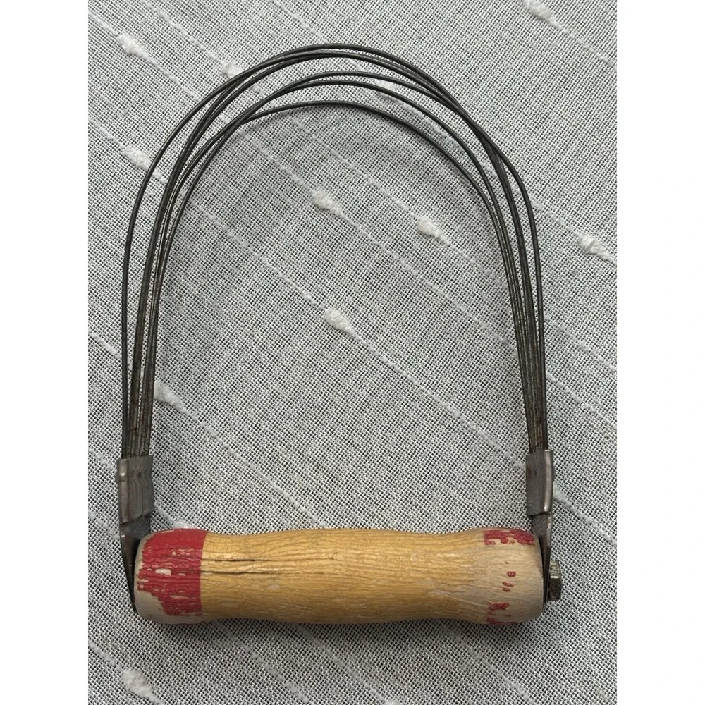 Vintage Androck Wire Pastry Blender Dough Cutter Hand Mixer Wood Handle USA Farm